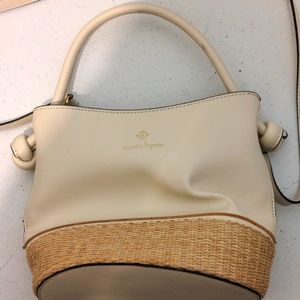 Nanette Lepore white bucket purse hand bag